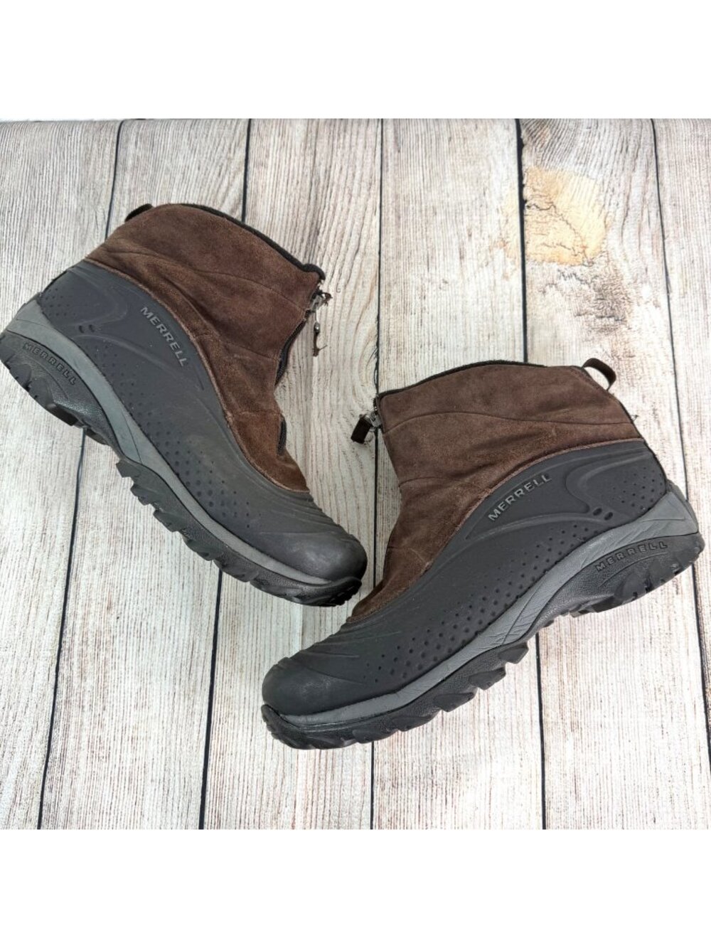Merrell Thermo Snowdrift OptiWarm Zip Up Mid Shell Boots Size 11 US Size 11.5